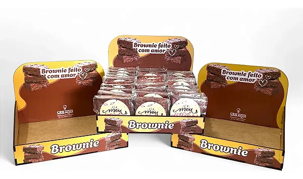 3 Expositores Para Doces Brownies Palha Pão De Mel 21x20cm