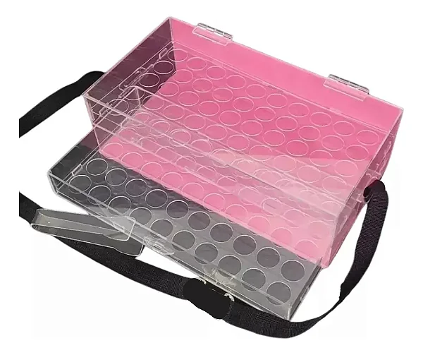 Expositor Acrílico Rosa 100 Brigadeiros N5, Alça, Logo