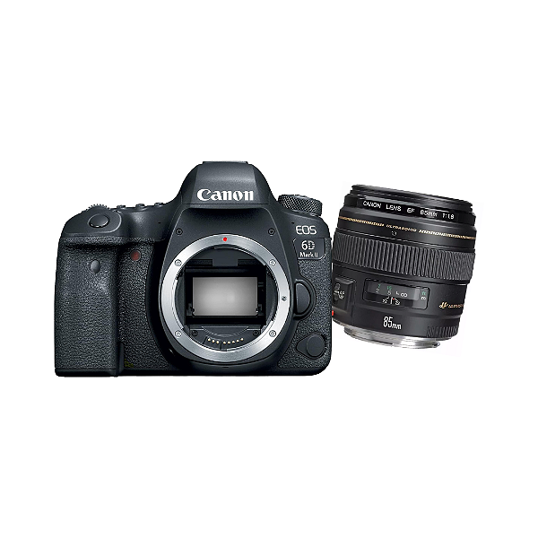 CÂMERA CANON DSLR EOS 6D MARK II + LENTE CANON EF 85MM F1.8 USM (DIÁRIA)