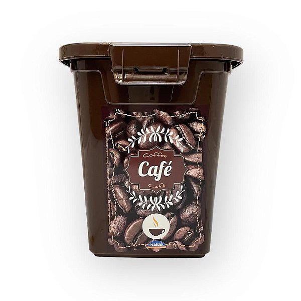 Pote Porta Café Organizador Vintage 1,8l  Plasútil Marrom