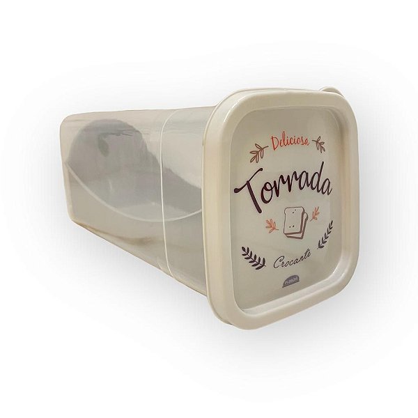 Pote Porta Biscoito e Torrada de Plástico Retrô