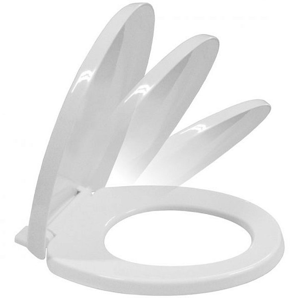 Assento Vaso Sanitário Oval Soft Close Branco Sicmol