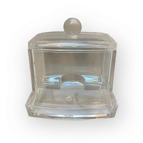 Porta Cotonete Transparente Acrílico Wincy