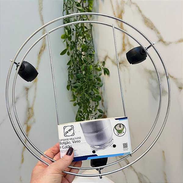 Suporte com Rodízio para Gás / Vaso De Plantas / Galao Agua Arthi