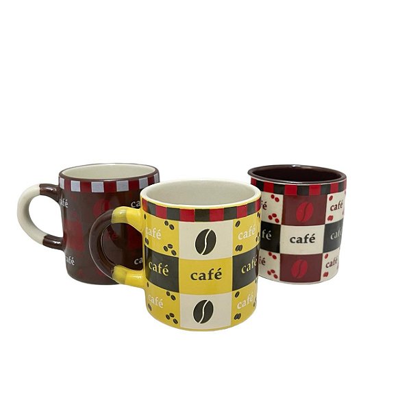 Caneca Mini Xicara Café Cores Sortidas 110ml Unidade