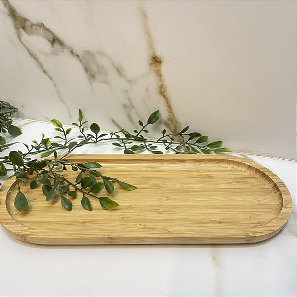 Bandeja Bambu Oval 34cm Ecokitchen Mimo Style