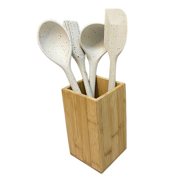 Kit Conjunto Utensílios Silicone Vanilla Brinox 5Pçs