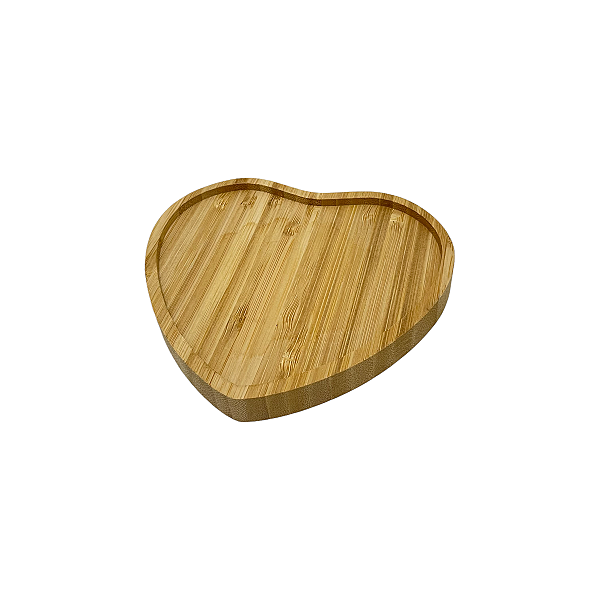 Pires Porta Xicara Copo Petisqueira Coração Bambu