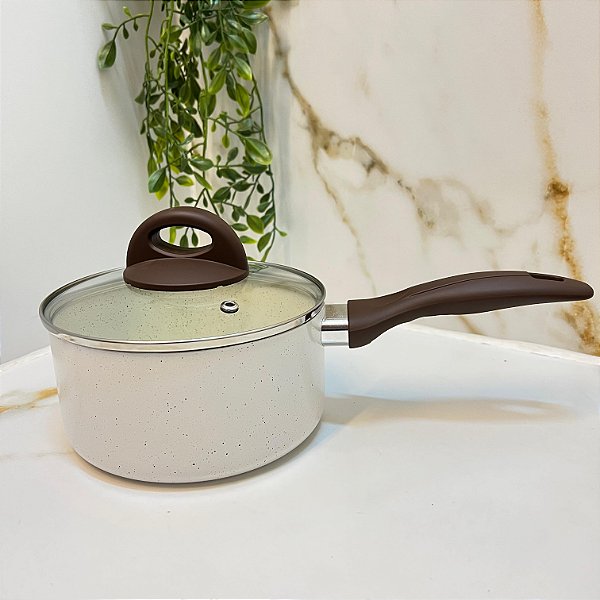 Panela Cerâmica Indução com Tampa 1,2L Vanilla Brinox