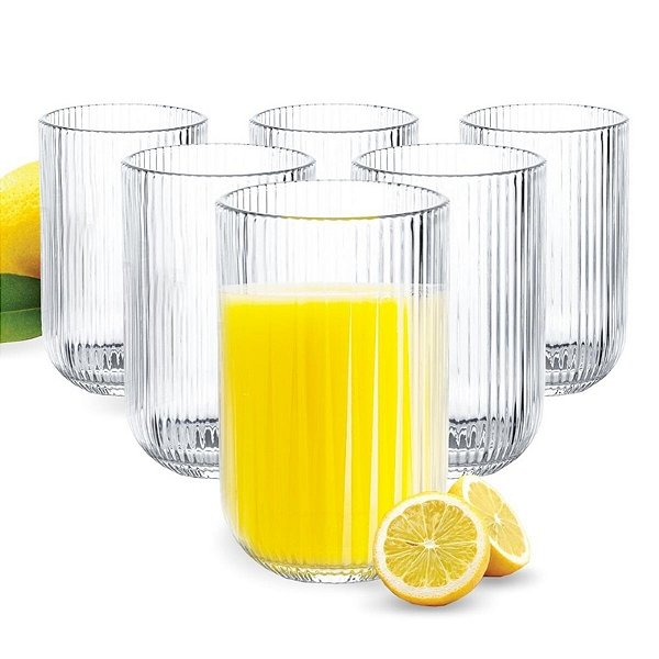 Kit Copos de Vidro Nordic 6 Pçs 420ml / 260ml Dolce Home
