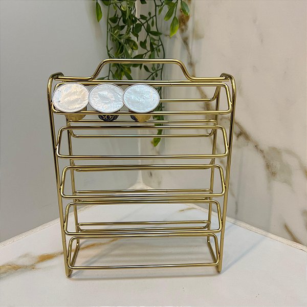 Porta Capsulas De Café Nespresso Dourado