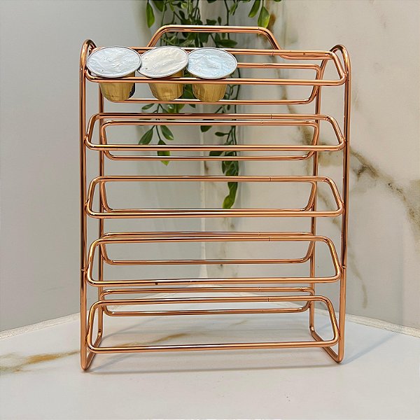 Porta 50 Capsulas De Café Nespresso Rose Gold Future