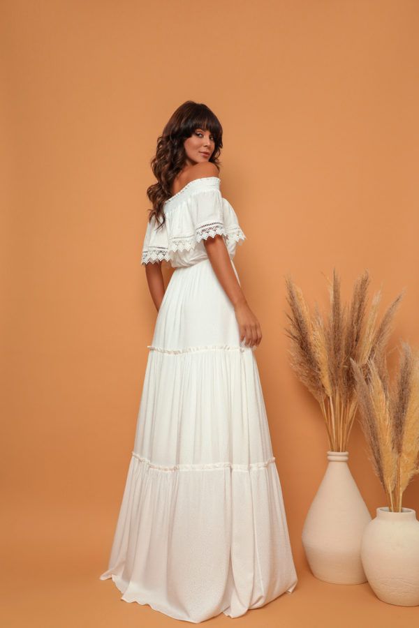 VESTIDO RENDA LONGO GIOVANNA  – OFF WHITE