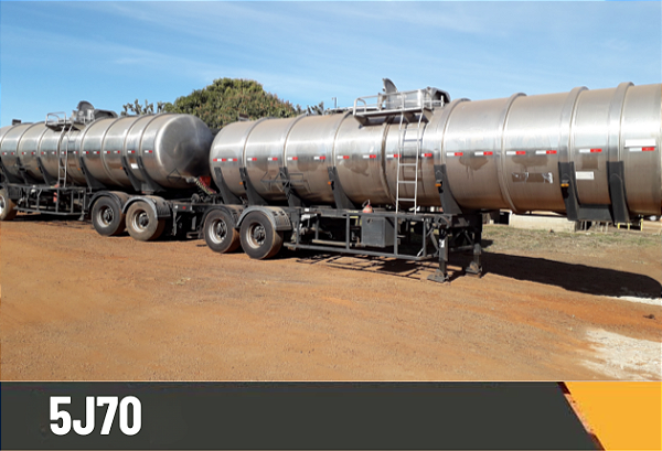 Rodotrem Tanque Aço Inox com Dolly Kronorte • 2007 / 60.000L / Carregamento Top Loading