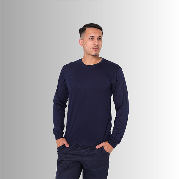 Camiseta PV - Gola Redonda - Manga Longa