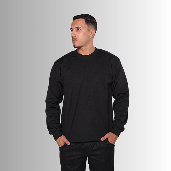 Blusa de Moletom - Gola Redonda