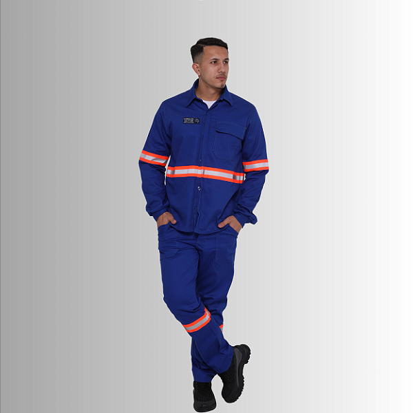 Conjunto NR10 Eletricista Faixa Laranja Risco 2 - AntiChamas - Royal