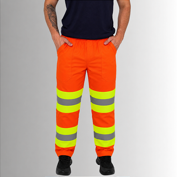 Calça Brim Elastico Total - Faixa Dupla