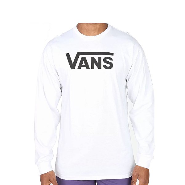 Camiseta Vans Classic Ls Boys - Branco