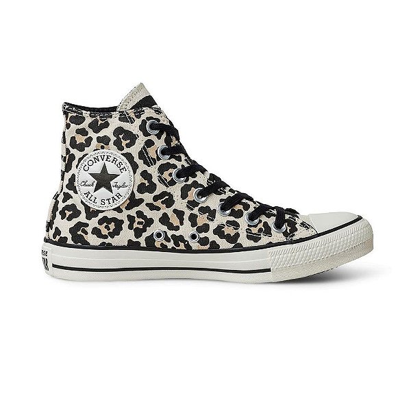 Tênis Converse CT13070001  Chuck Taylor Hi Animal Print - Bege