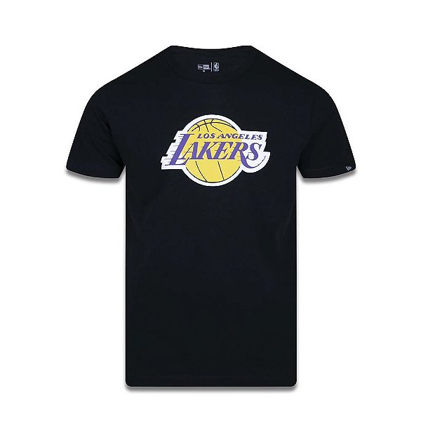 Camiseta New Era Plus Size NBA Logo - Preto
