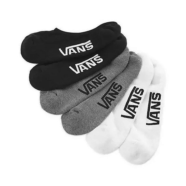 Meia Vans Classic - Kit 3 Pares 3 - Mix cores - 36 ao 40