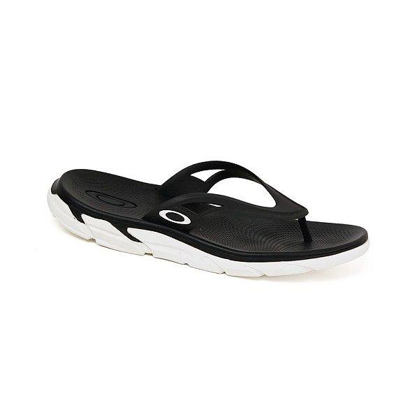 Chinelo Oakley Rest II - Preto/Branco