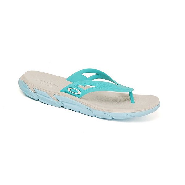 Chinelo Oakley Rest II - Branco/Azul