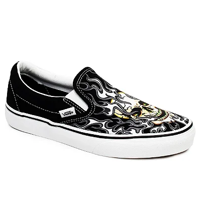Tênis Slipon Vans Skull Preto/Caveira