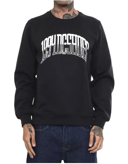 Moletom DC Shoes Care 94 Collegiate Crew Neck Preto