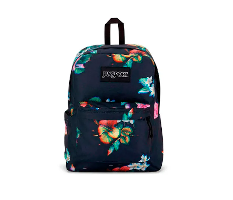 JanSport SuperBreak Backpack - Durable, Lightweight Premium Backpack - Floral Glitch
