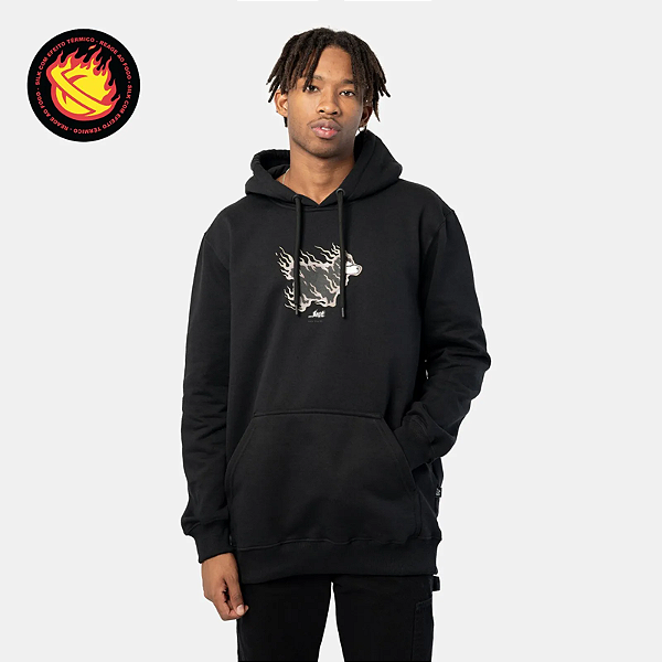 Moletom Canguru Lost Sheep On Fire - Preto