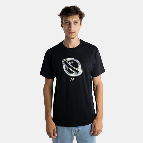 Tshirt Lost Saturn Blur - Preto