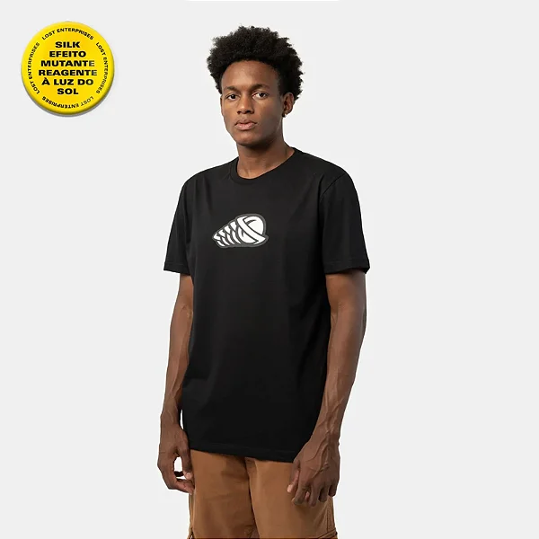 Tshirt Lost Repeat Saturn - Preto