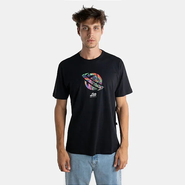 Tshirt Lost Mushroom Saturn - Preto