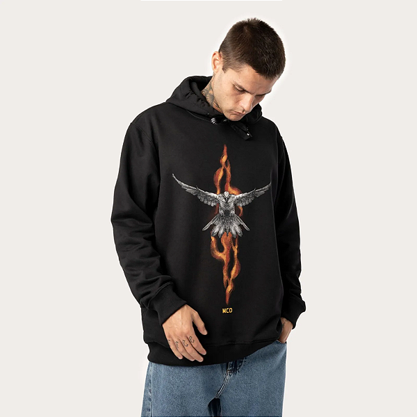 Moletom Canguru Fechado MCD Santo Espirito - Preto