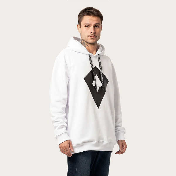 Moletom Canguru Fechado MCD Pipa Horizonte - Branco