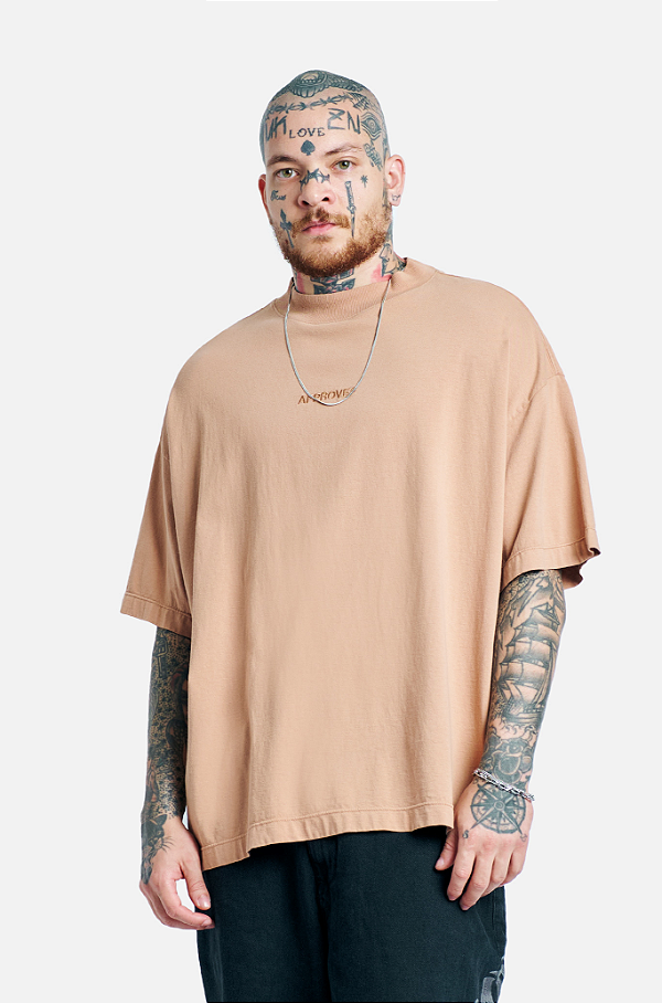 Tshirt Approve Huge Monochromatic - Bege