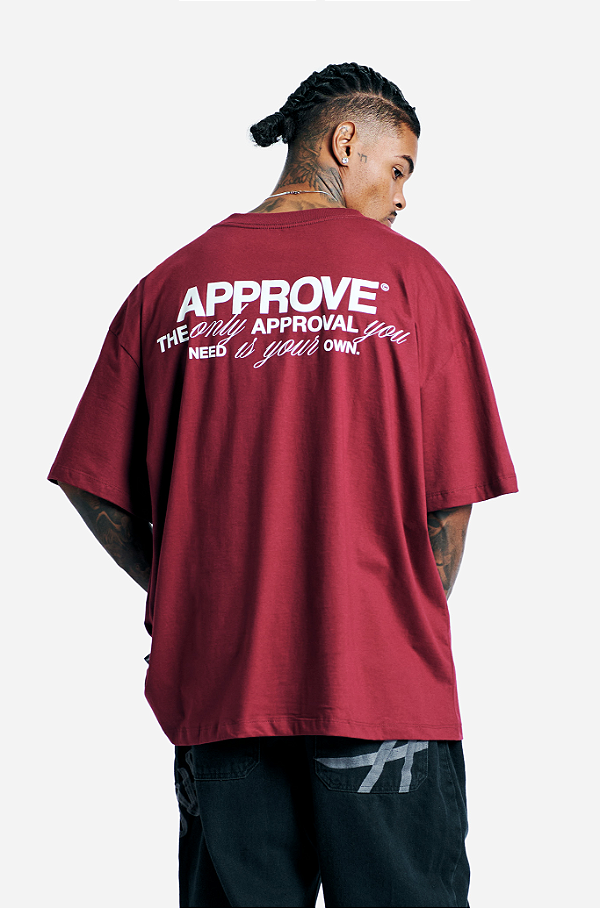 Tshirt Approve Huge Timeless - Bordo
