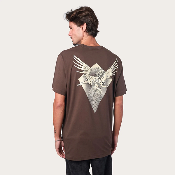 Tshirt MCD Regular Anja Pipa Caveira - Marron