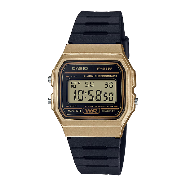 Relogio Casio Standard Digital F-91WM-7ADF-SC - Dourado