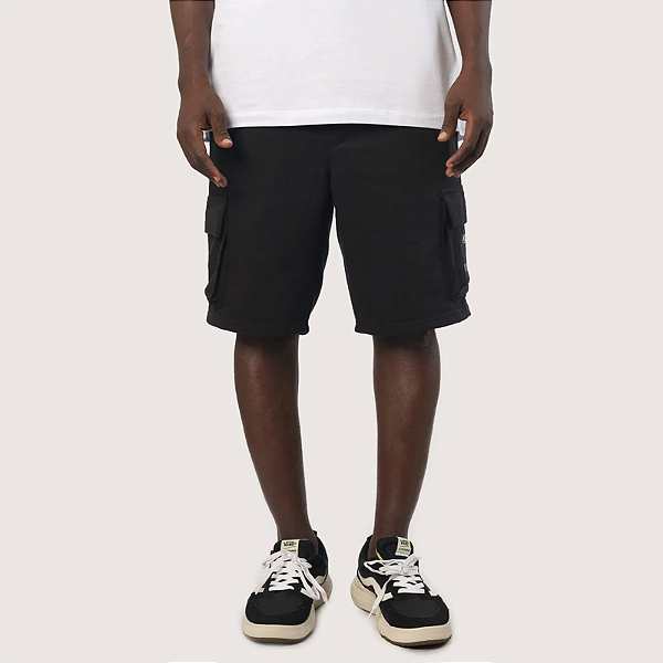 Bermuda MCD Moletom Cargo - Preto