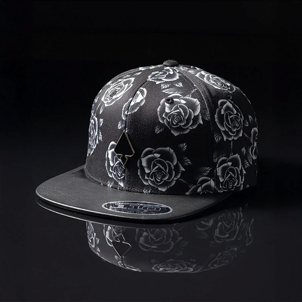 Boné MCD Aba Reta Fitão Strapback Especial Flexfit Roses Preto