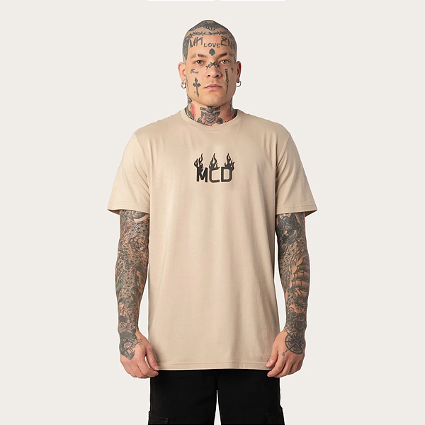 Tshirt MCD Regular Fogo - Bege