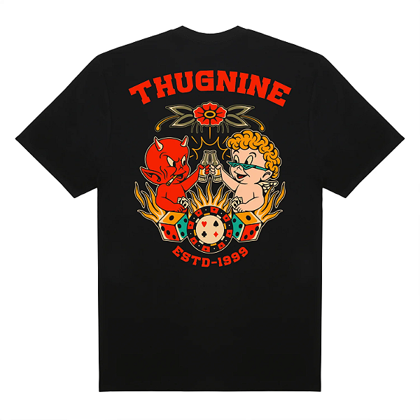 Tshirt Thug Nine Yin Yang - Preto