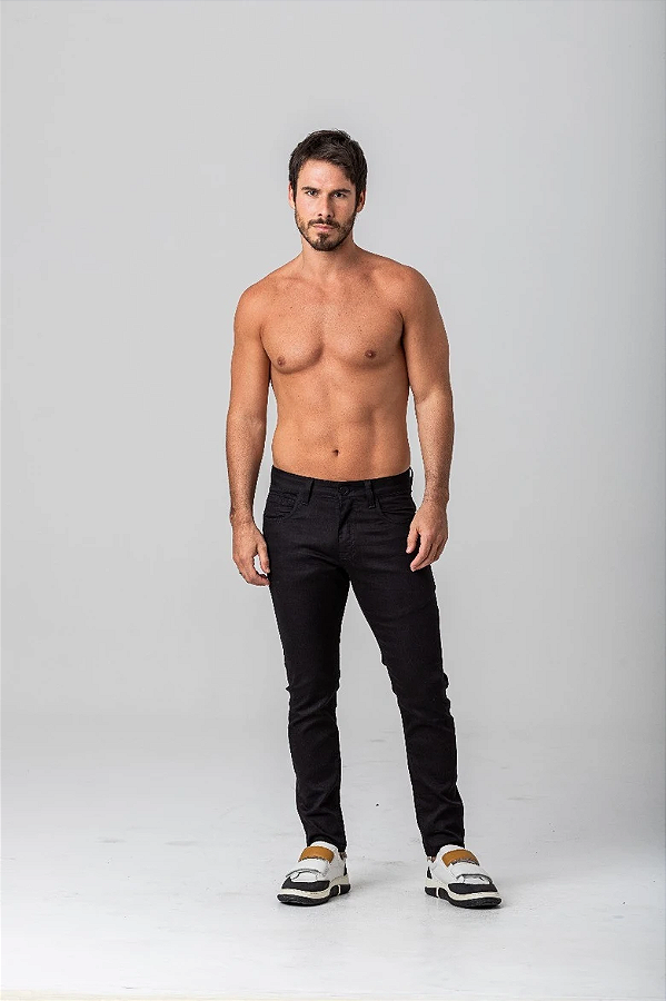 Calça Jeans Rock & Soda Skinny Sarja - Preto