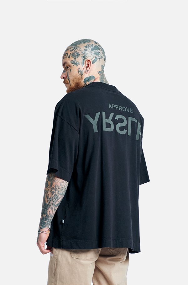 Tshirt Approve YRSLF Inverse Huge - Preto