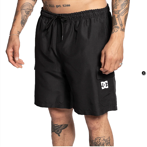 Bermuda DC Shoes Nylon Cargo - Preto