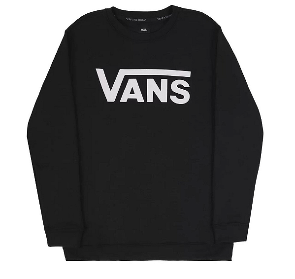 Moletom Vans Careca Classic Crew Big Logo - Preto