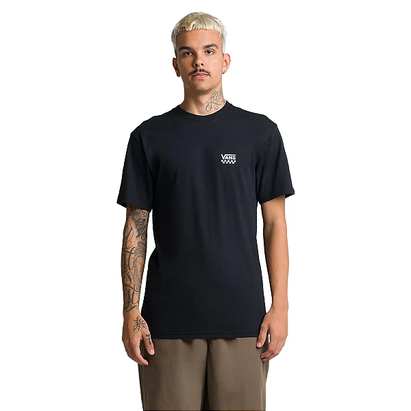 Tshirt Vans Left Chest Logo - Preto